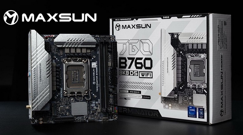 MaxSun представила компактную материнскую плату с разъёмом PCIe x16 для видеокарт на изнанке