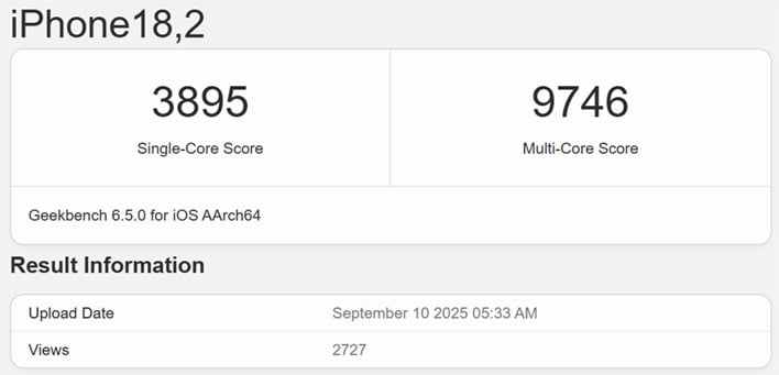 Apple A19 Pro из iPhone 17 Pro обошёл Ryzen 9 9950X по однопоточной производительности в Geekbench