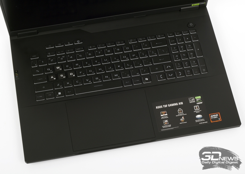 Обзор игрового ноутбука ASUS TUF Gaming A18 FA808UM (2025): любить вопреки